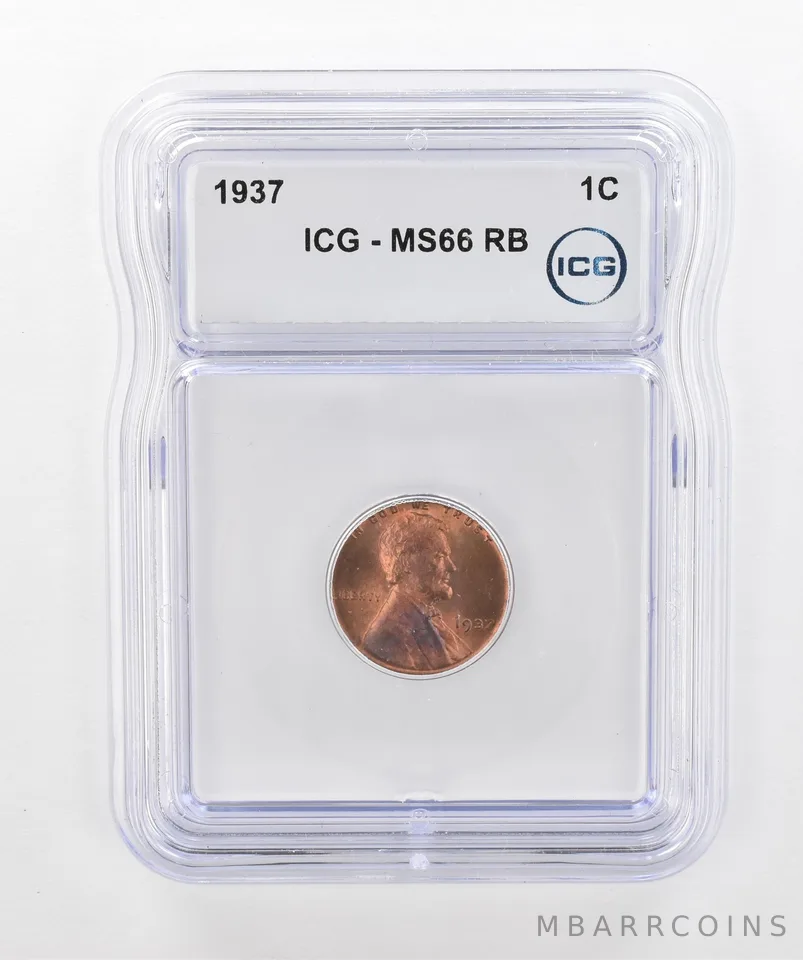 1937 Lincoln Wheat Cent MS66 RB ICG Beautiful Tone *2907