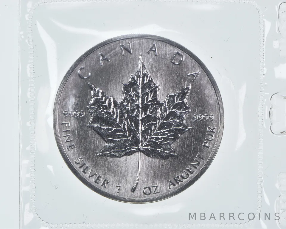 1989 Canada 5 Dollars Silver Maple Leaf 1 Oz Silver Sealed