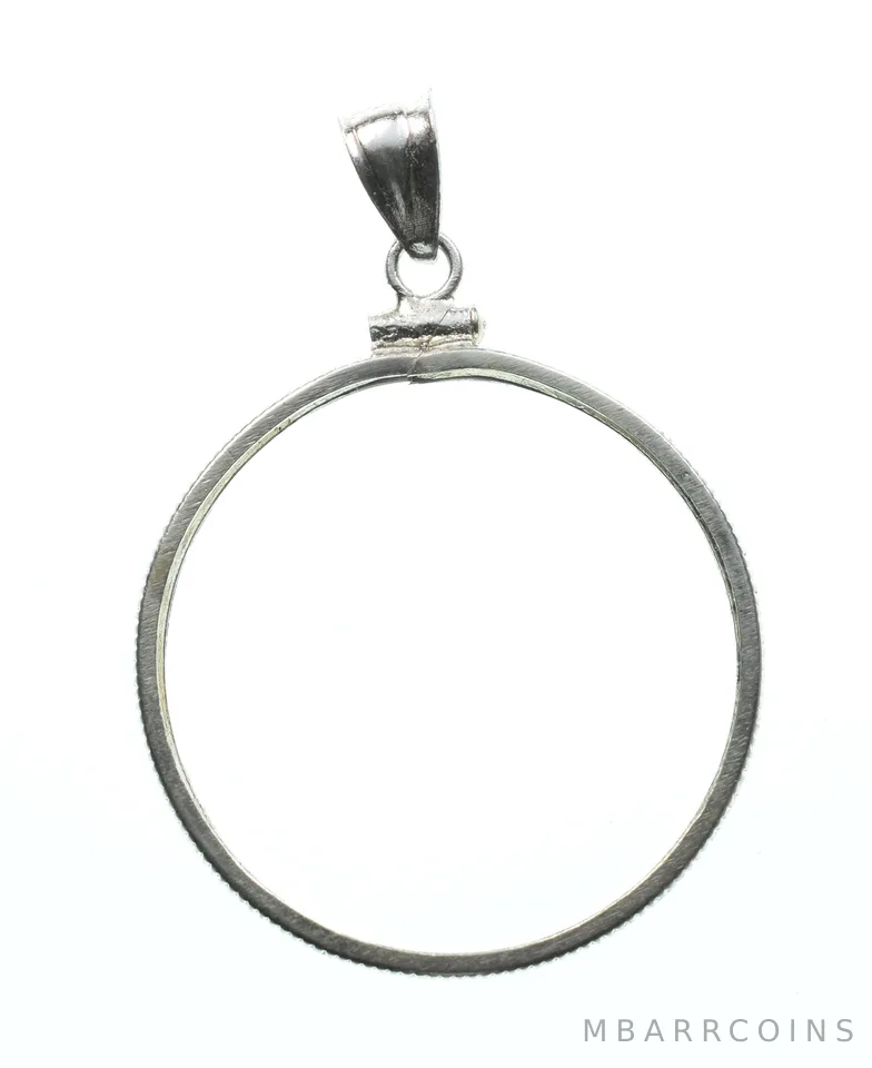 Sterling Silver 33 MM 1/2 Oz Year of Dragon Coin Bezel Pendant Frame Edge *2168
