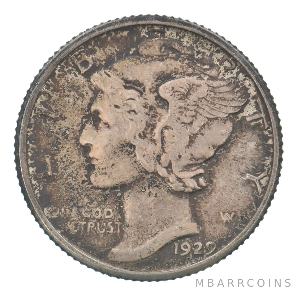 1929 Mercury Dime Beautiful Tone *6262