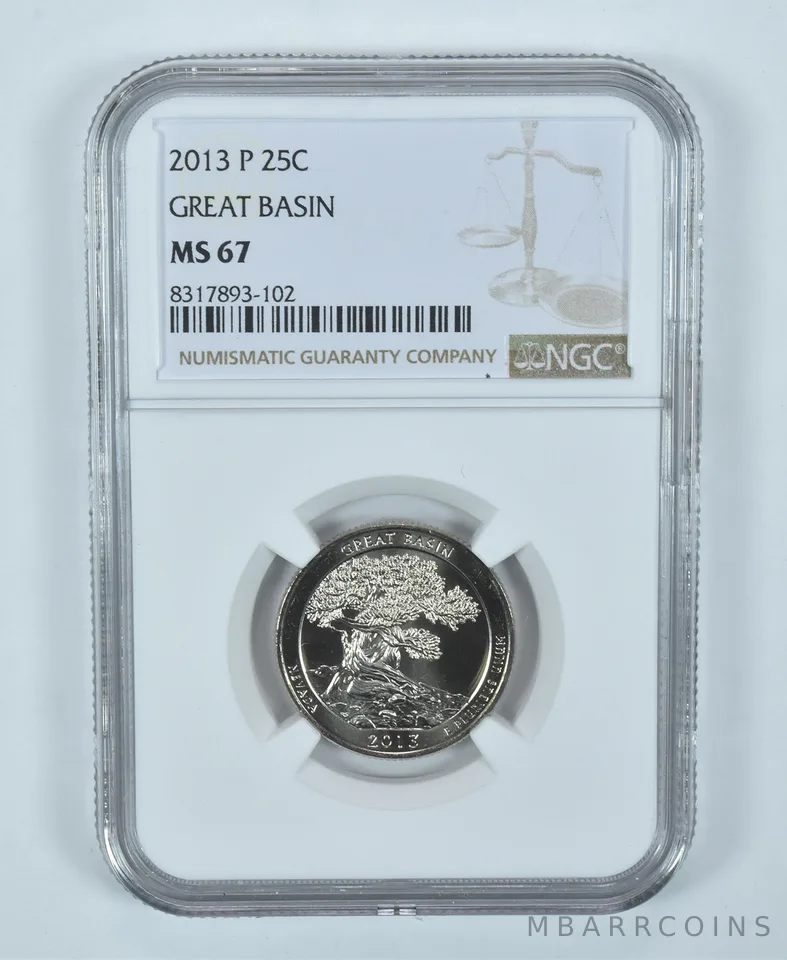 2013-P Washington Quarter Great Basin America The Beautiful MS67 NGC