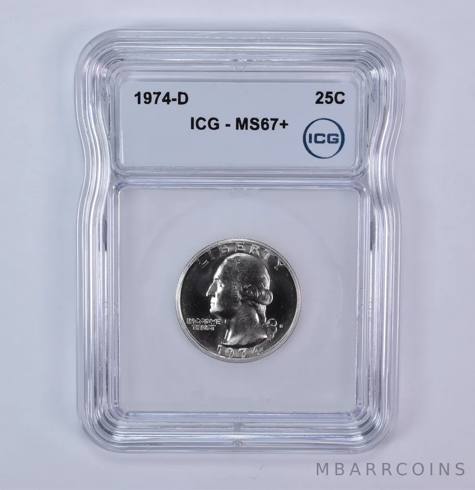 1974-D Washington Quarter MS67+ ICG