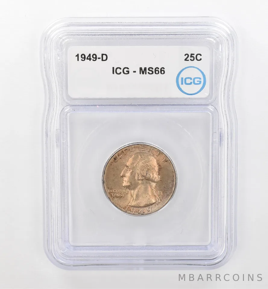 1949-D Washington Quarter MS66 ICG Beautiful Tone *1723
