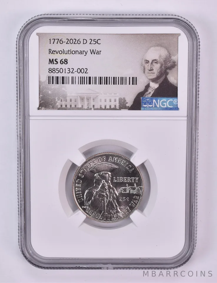 1776-2026-D Washington Quarter Revolutionary War MS68 NGC Special Label
