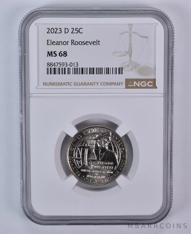 2023-D American Women Quarter Eleanor Roosevelt MS68 NGC Brown Label