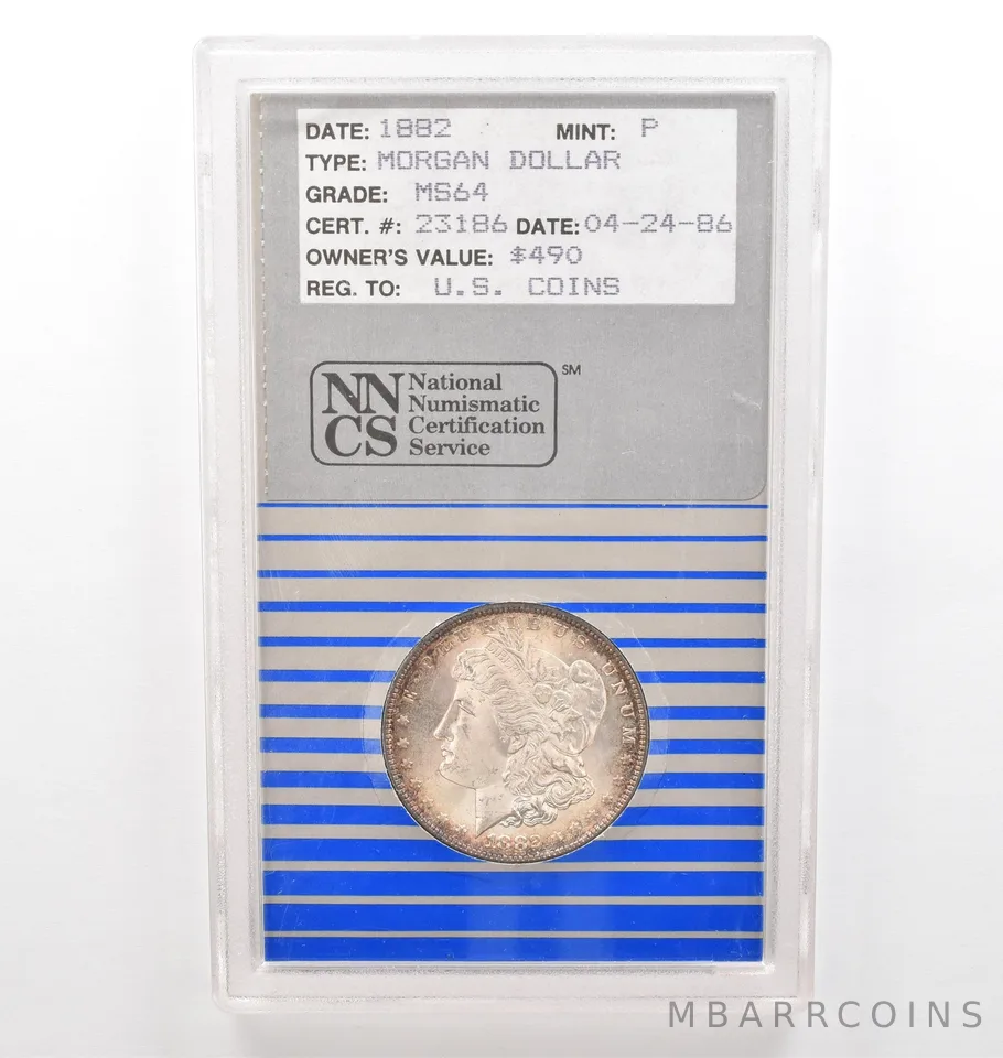 1882 Morgan Silver Dollar Uncirculated Beautiful Tone *9786