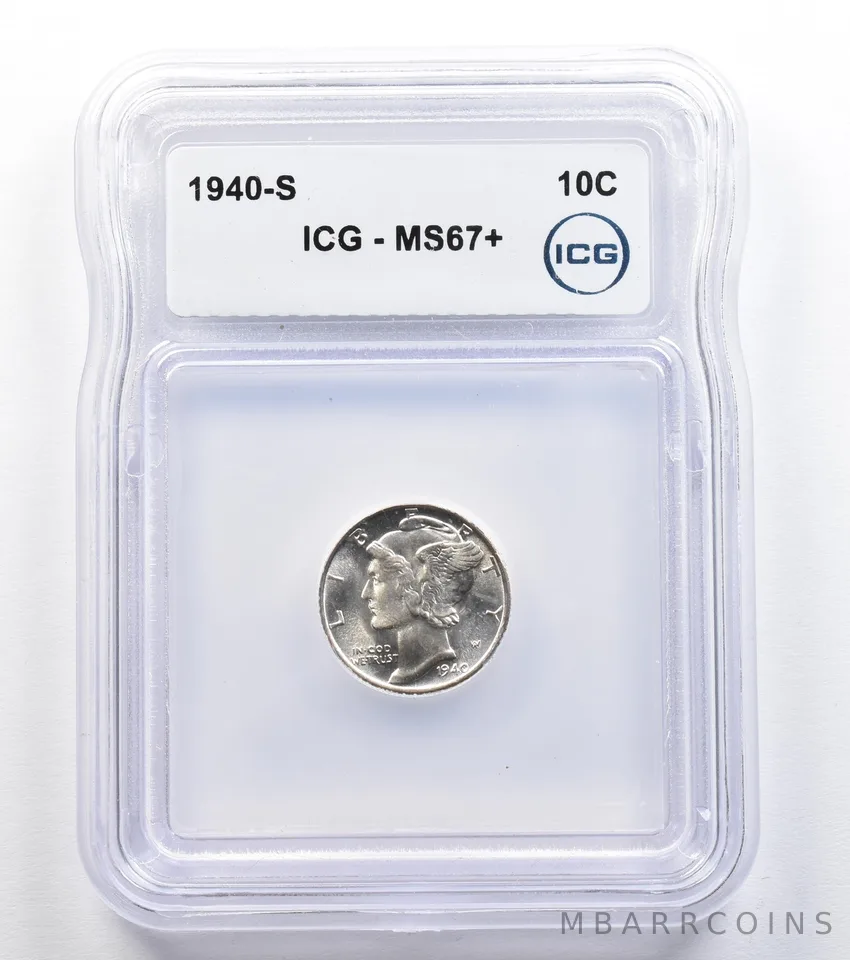 1940-S Mercury Dime MS67+ ICG *9587