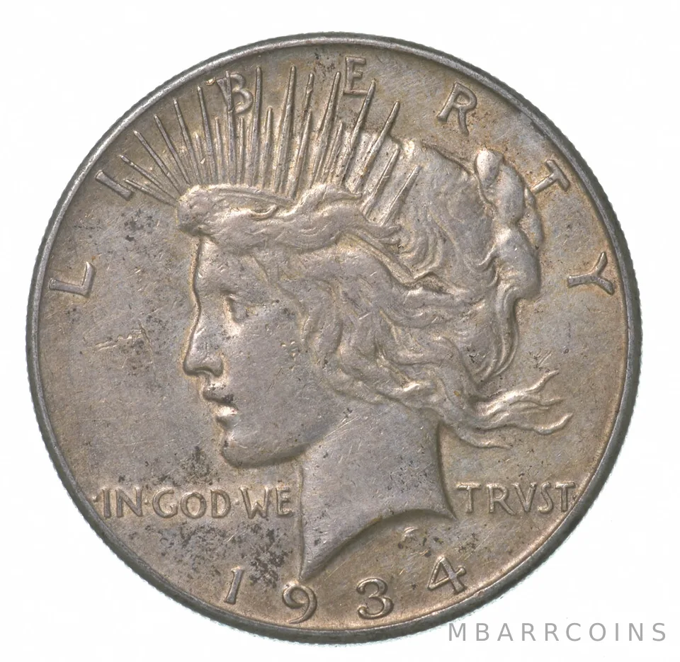 1934-S Peace Silver Dollar *4491