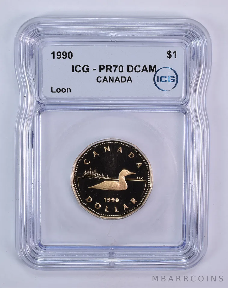 1990 Canada 1 Dollar Loon PR70 DCAM ICG