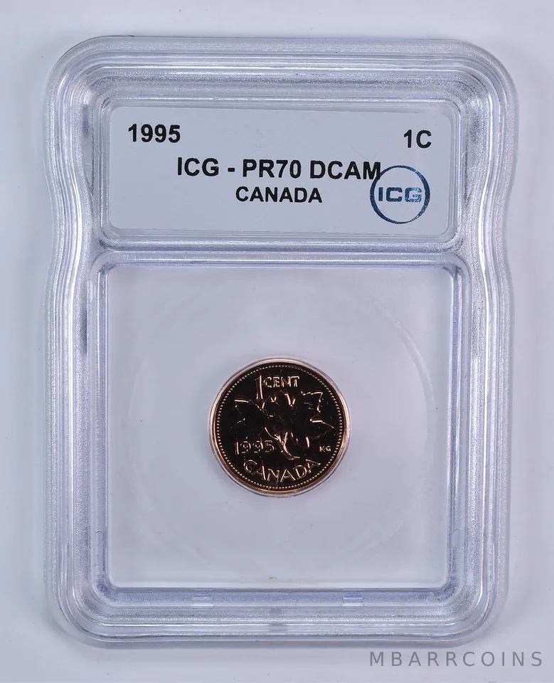 1995 Canada 1 Cent PR70 DCAM ICG