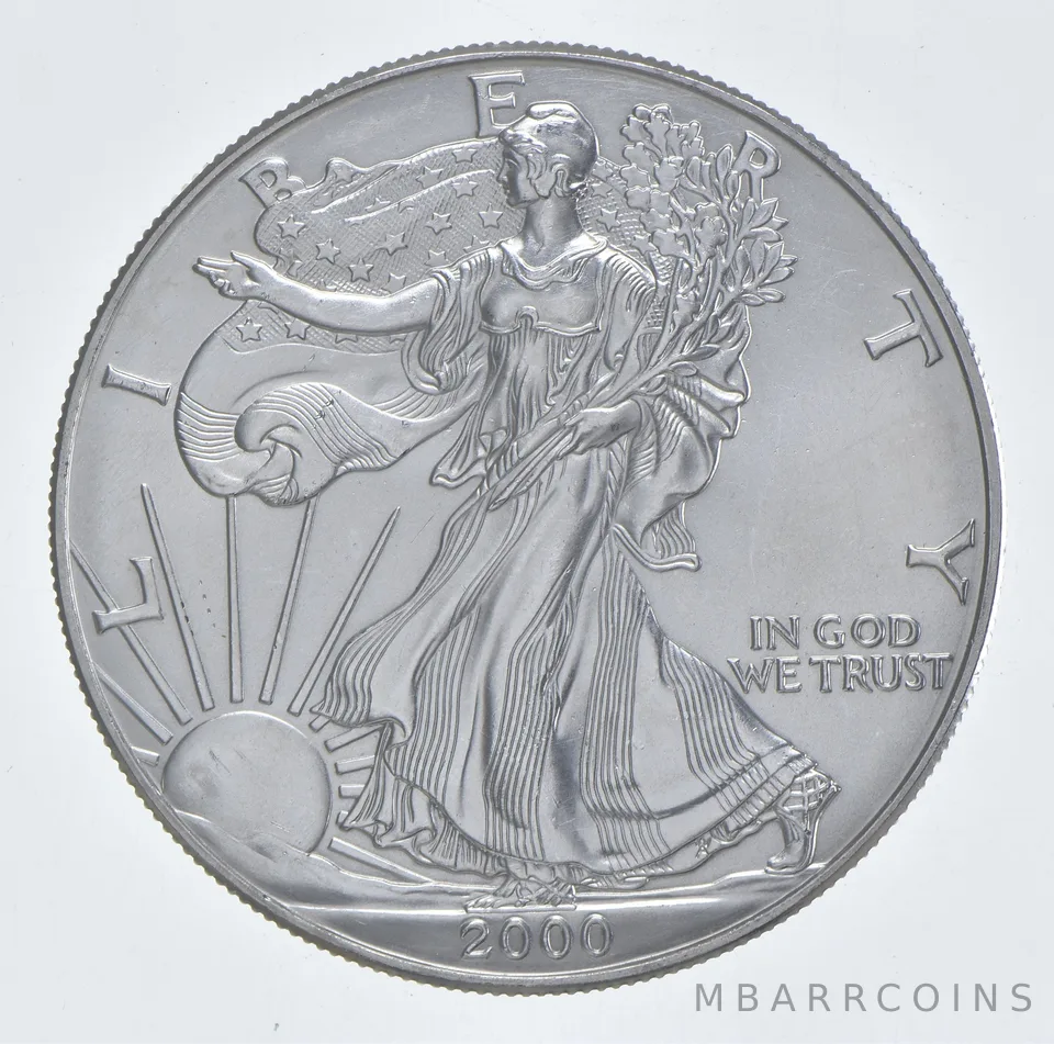 Better Date 2000 American Silver Eagle 1 Troy Oz .999 Fine Silver *100