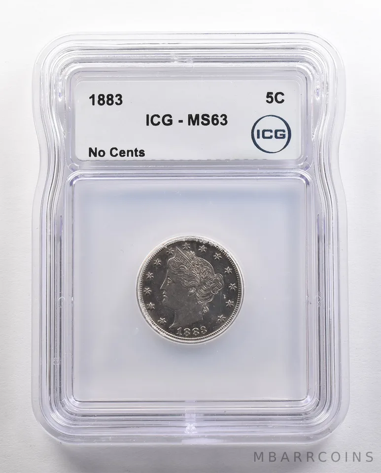 1883 Liberty V Nickel No Cents MS63 ICG *4454