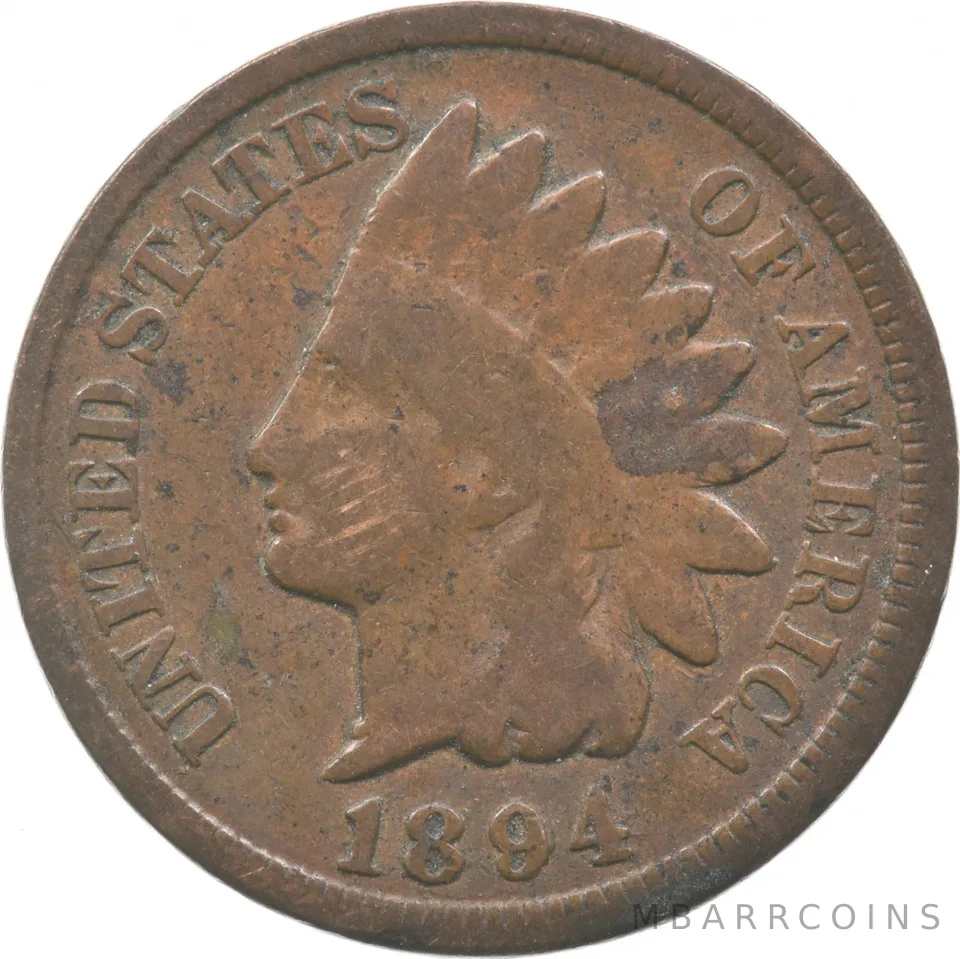 1894 Indian Head Cent 1894/1894 Doubled Date *9347