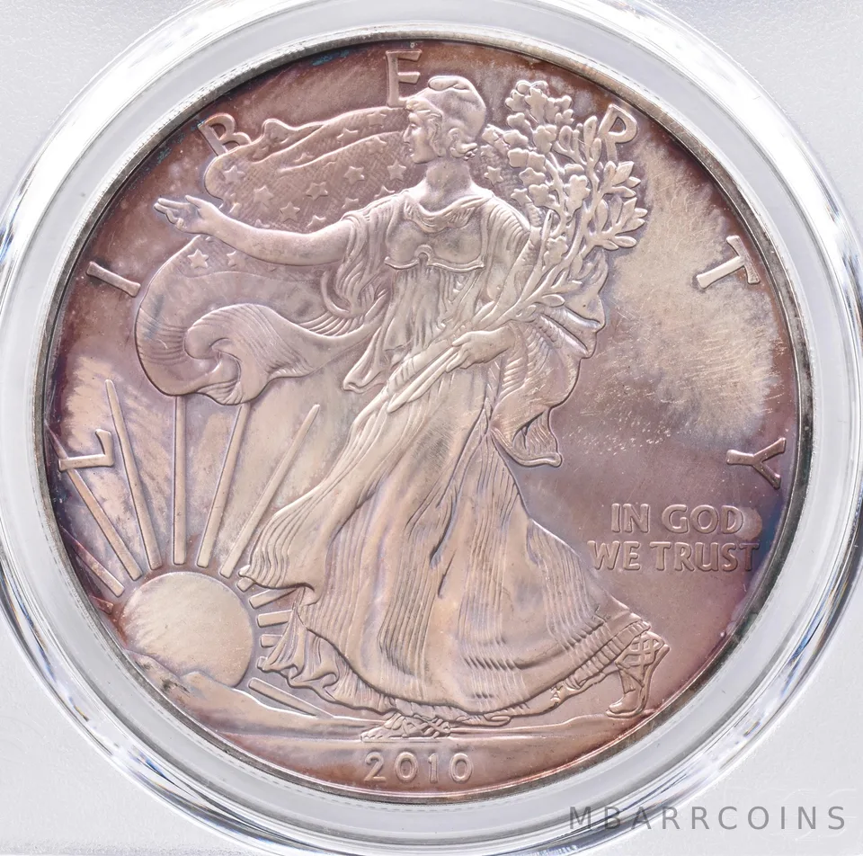 2010 American Silver Eagle MS67 PCGS Beautiful Tone *1342