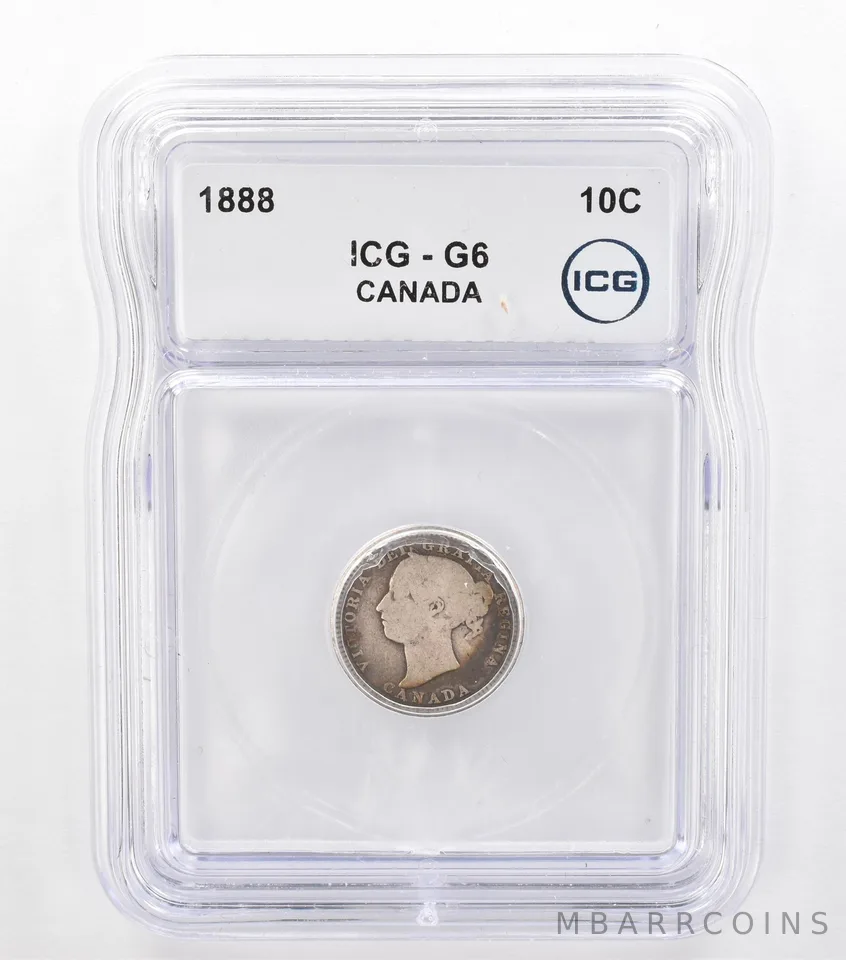 1888 Canada 10 Cents G6 ICG Beautiful Tone *5740