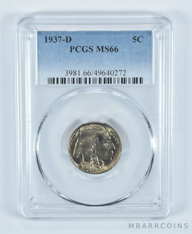 1937-D Indian Head Buffalo Nickel MS66 PCGS Blue Label