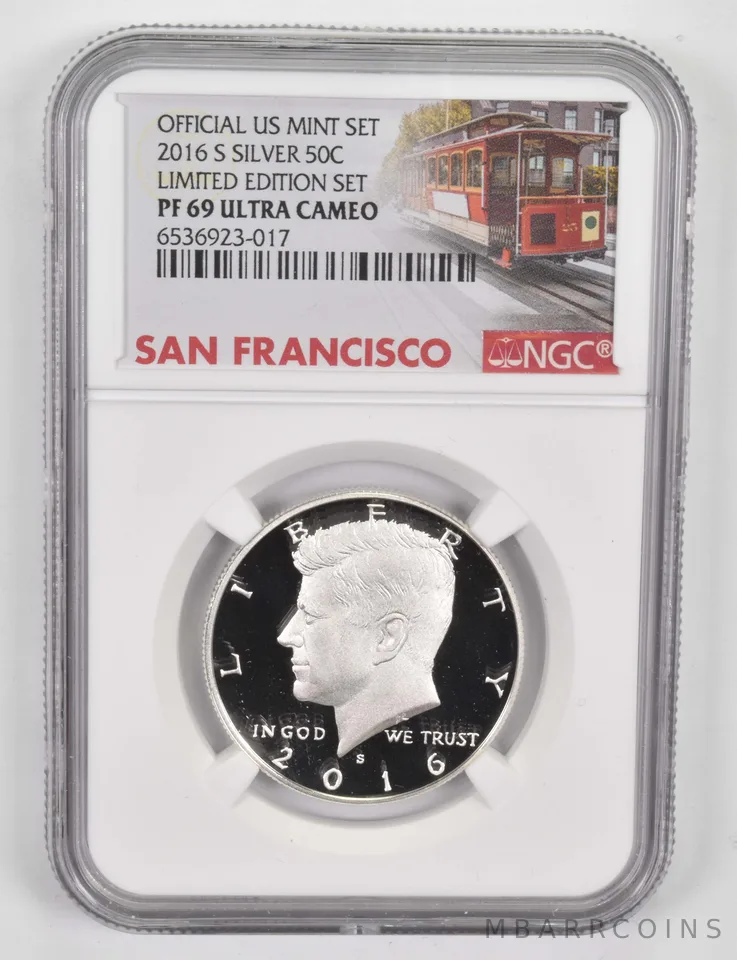 2016-S Kennedy Half Dollar Silver PF69 UCAM NGC San Fran Limited Edition