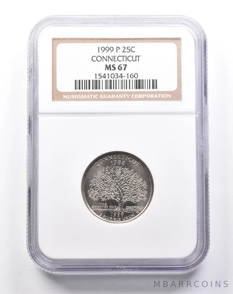 MS67 1999-P Washington State Quarter Connecticut NGC a6168