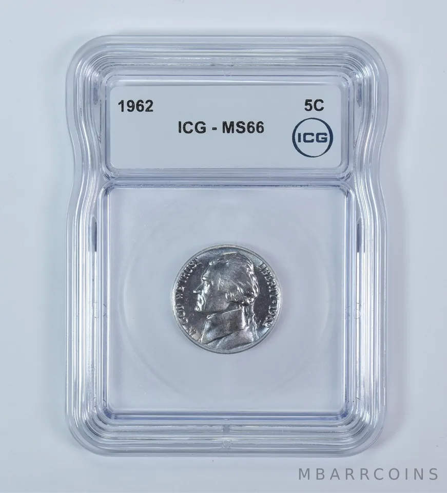 1962 Jefferson Nickel MS66 ICG