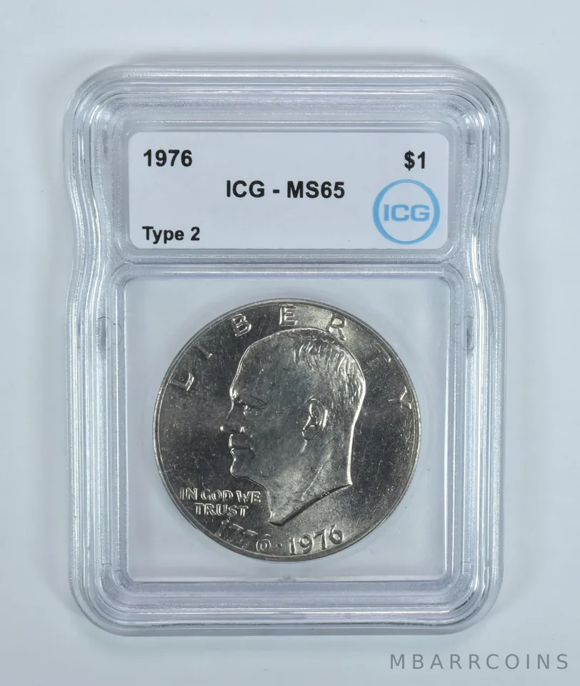 1976 Eisenhower $1 Type 2 MS65 ICG