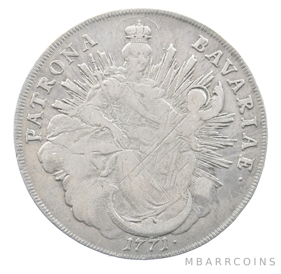 1771 German State Bavaria Thaler a5098