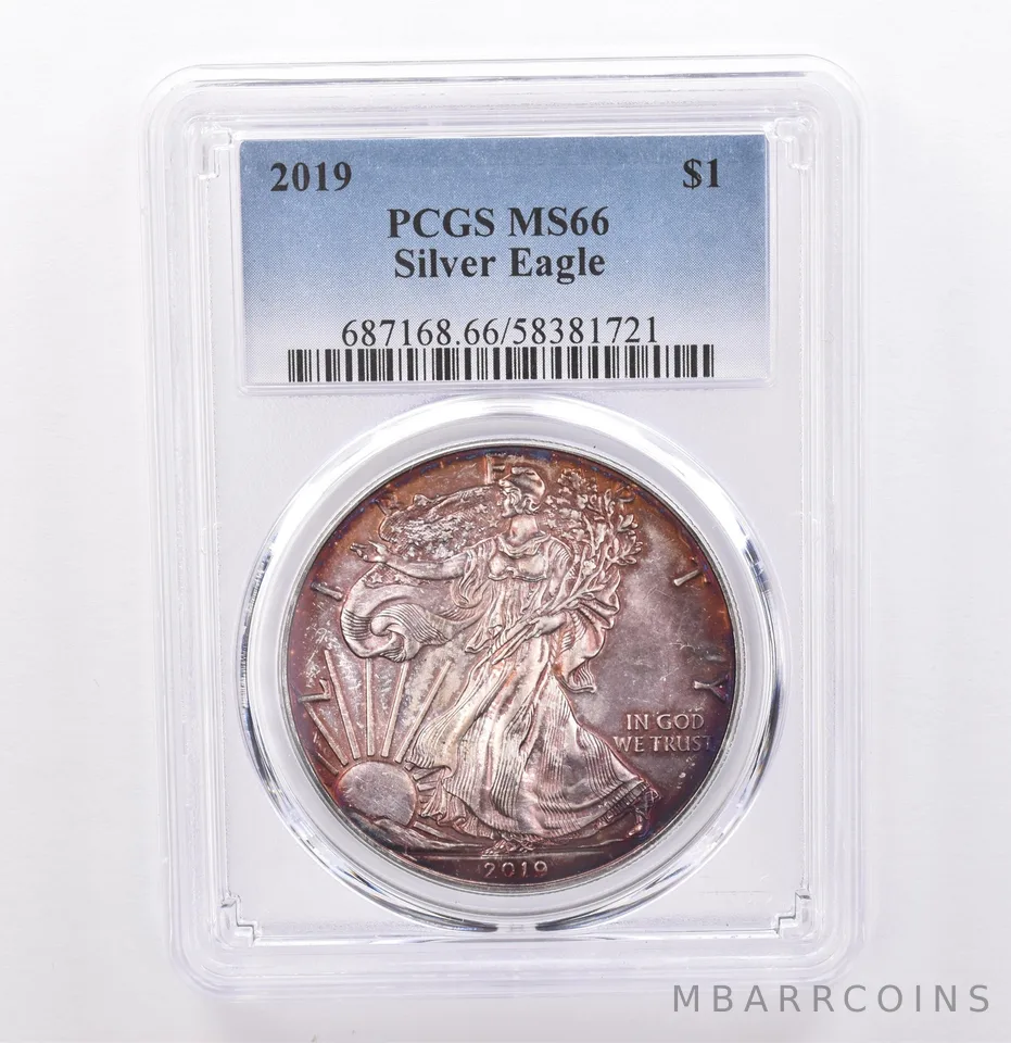 2019 American Silver Eagle MS66 PCGS Beautiful Tone *9271