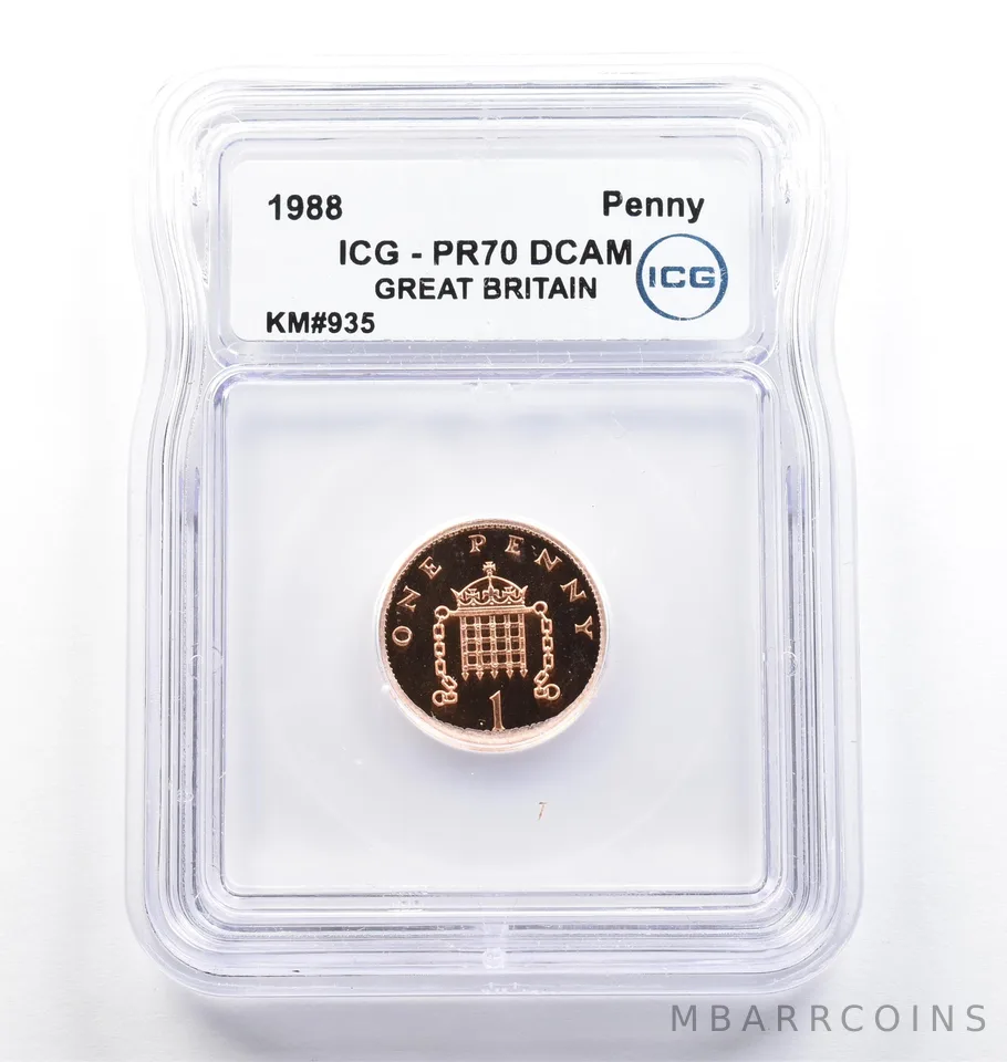 1988 Great Britain Penny KM#935 PR70 DCAM ICG *9794