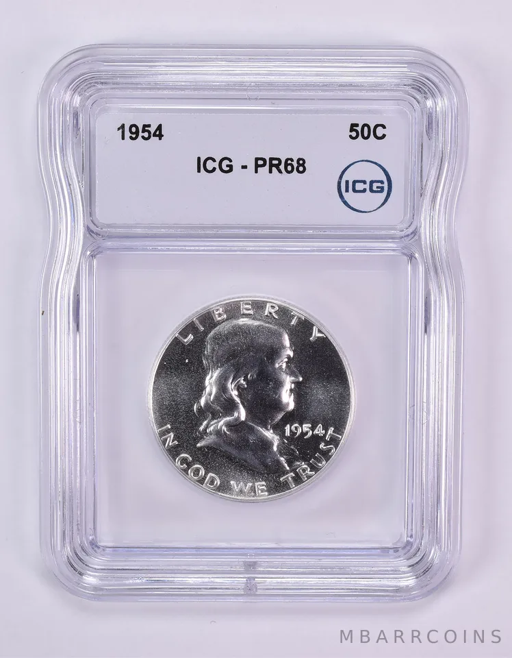 1954 Franklin Half Dollar PR68 ICG