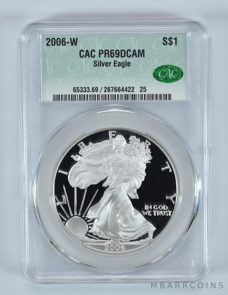 2006-W American Silver Eagle PR69 DCAM CAC CACg
