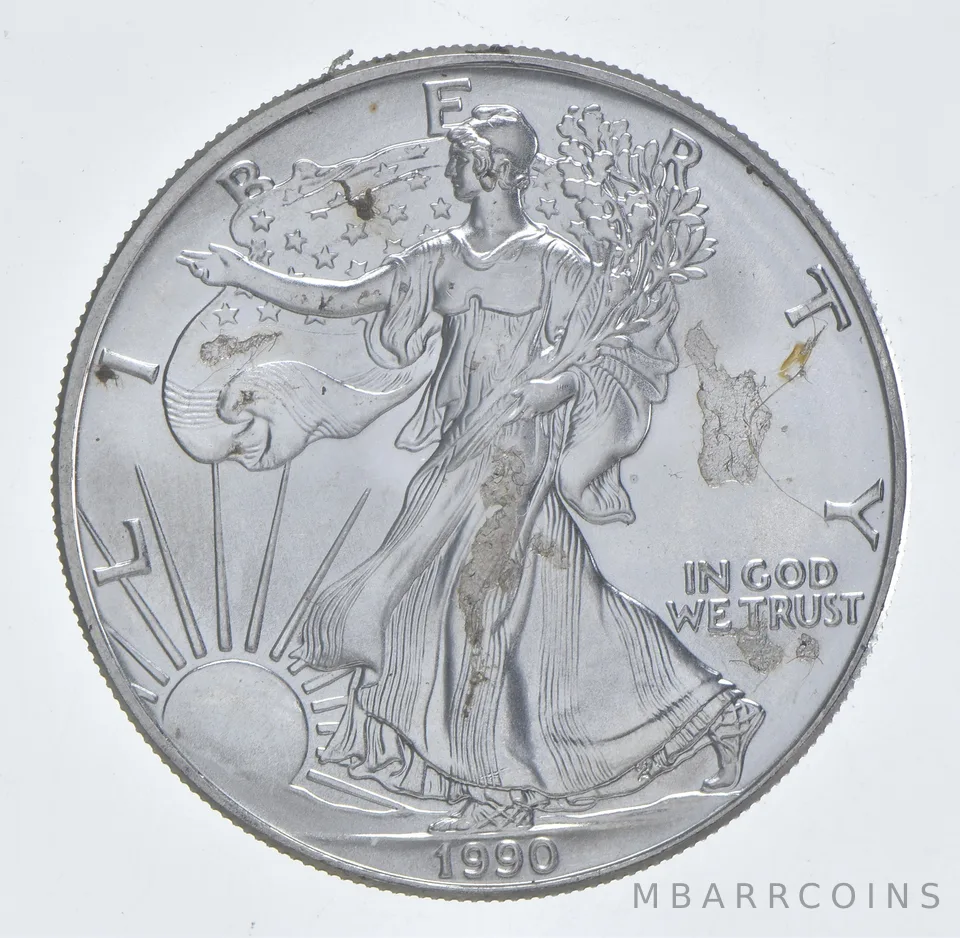 Better Date 1990 American Silver Eagle 1 Troy Oz .999 Fine Silver *136