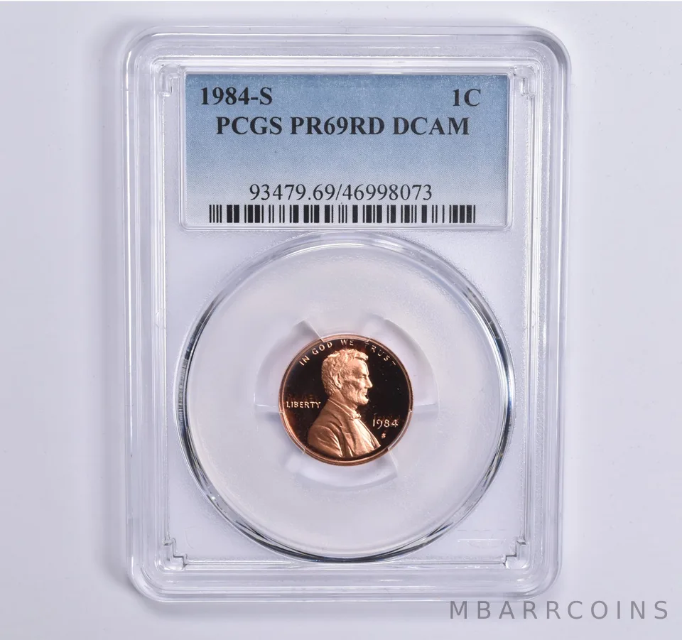 1984-S Lincoln Memorial Cent PR69 RD PCGS Blue Lbl