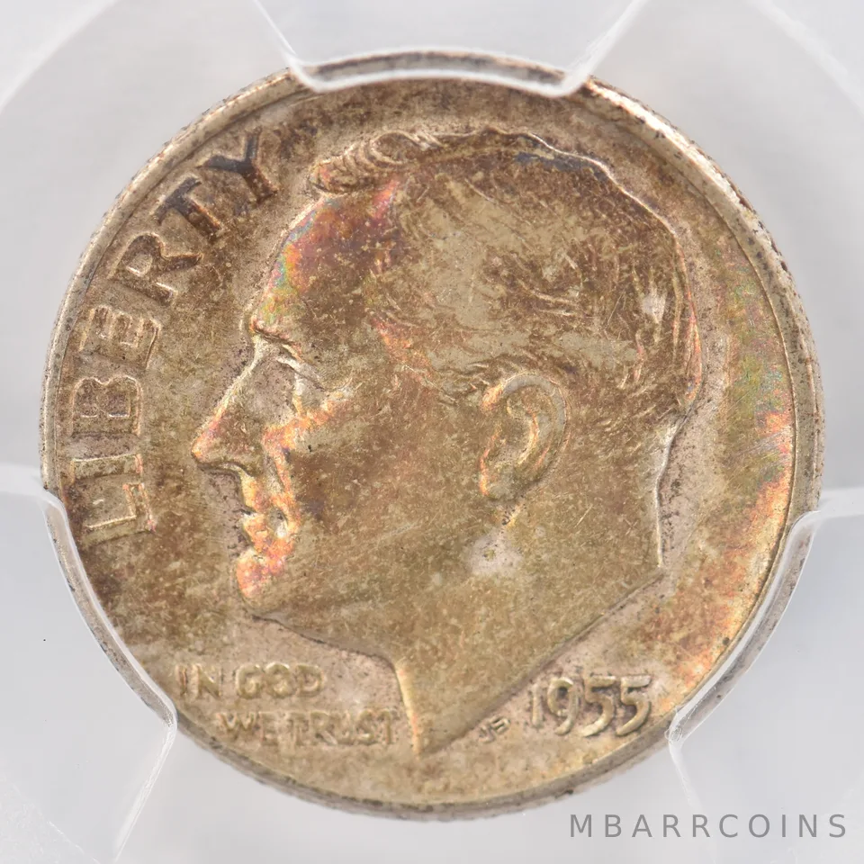 1955 Roosevelt Dime XF45 PCGS Beautiful Tone *0772