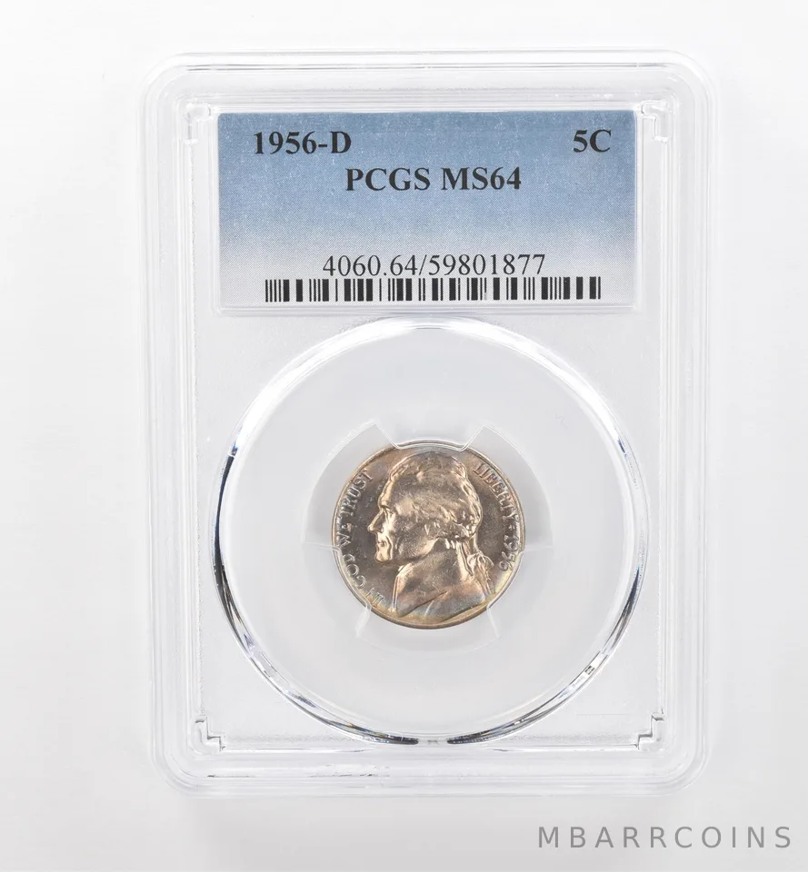 1956-D Jefferson Nickel MS64 PCGS Beautiful Tone *1787