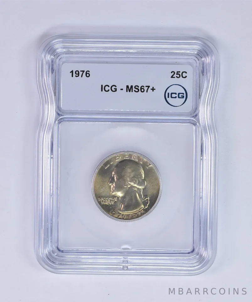 1976 Washington Quarter MS67+ ICG Beautiful Tone *7989