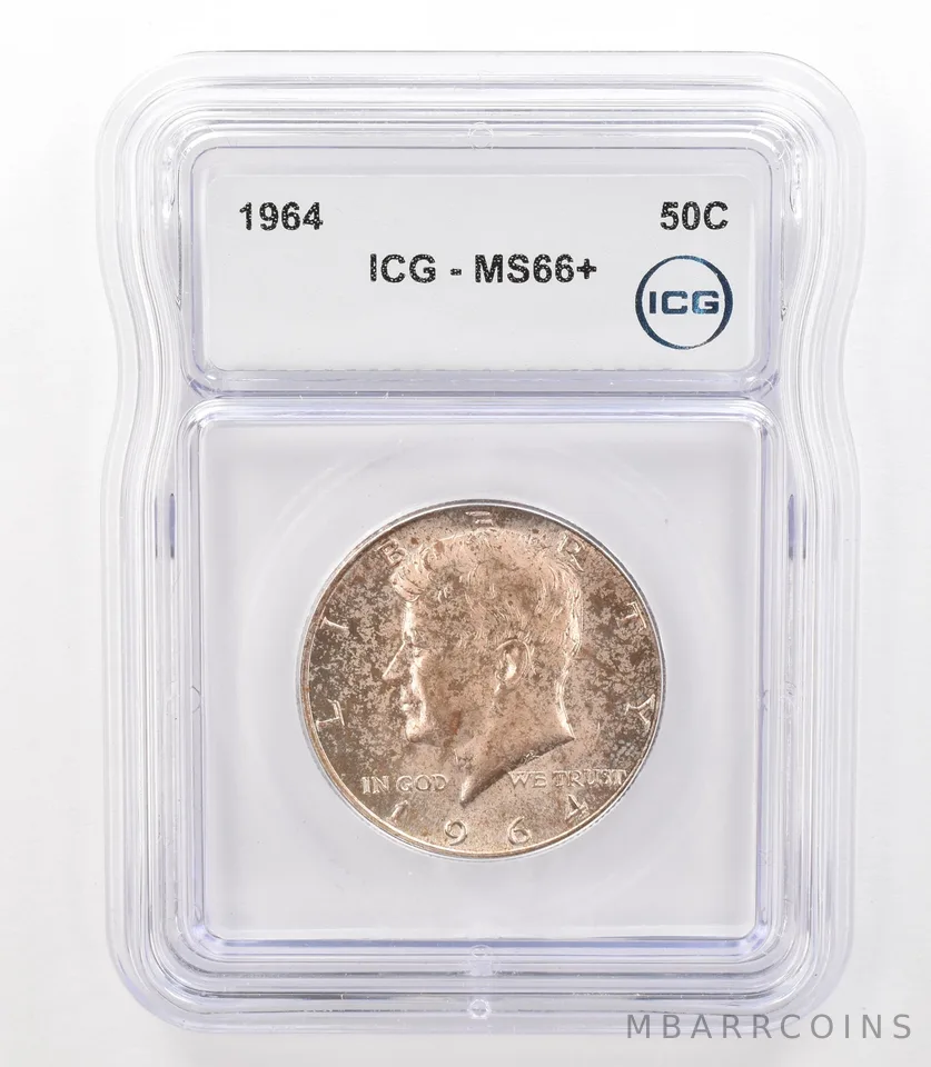 1964 Kennedy Half Dollar MS66+ ICG Beautiful Tone *3156
