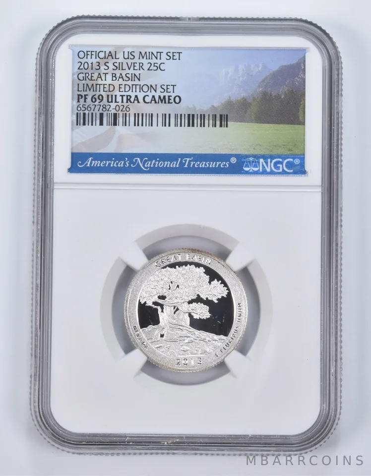 2013-S Silver PF69 ANT Great Basin Quarter Limited Edition NGC
