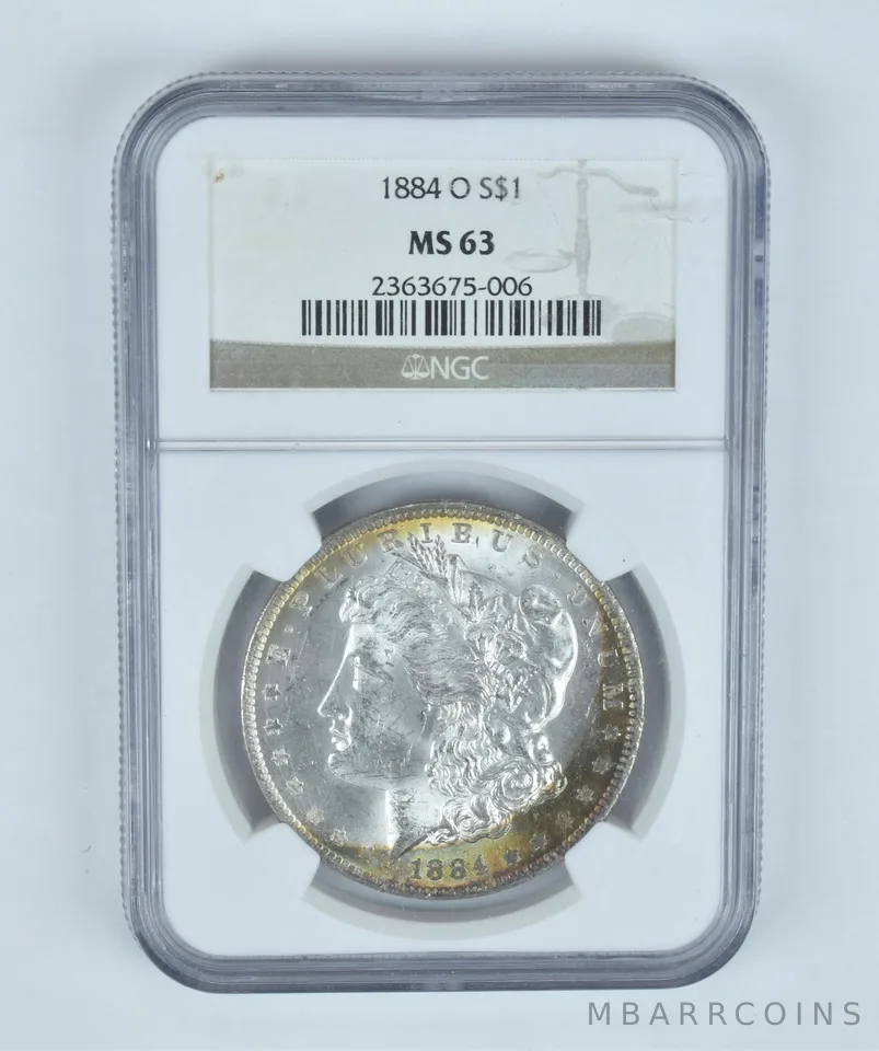 MS63 1884-O Morgan Silver Dollar NGC Beautifully Toned a2197