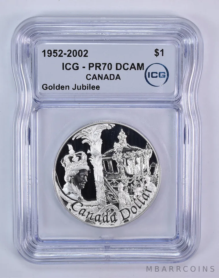 2002 Canada 1 Dollar Silver Golden Jubilee PR70 DCAM ICG