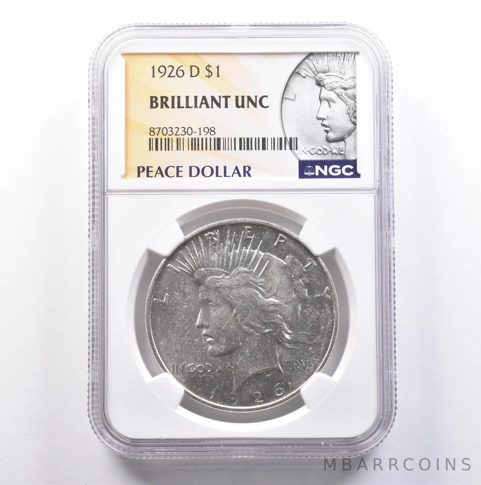 1926-D Peace Silver Dollar BU NGC *9040
