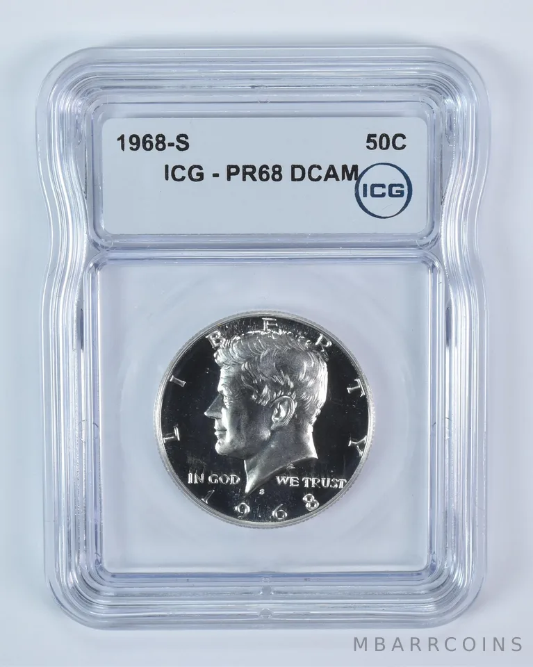 1968-S Kennedy Half Dollar PR68 DCAM ICG