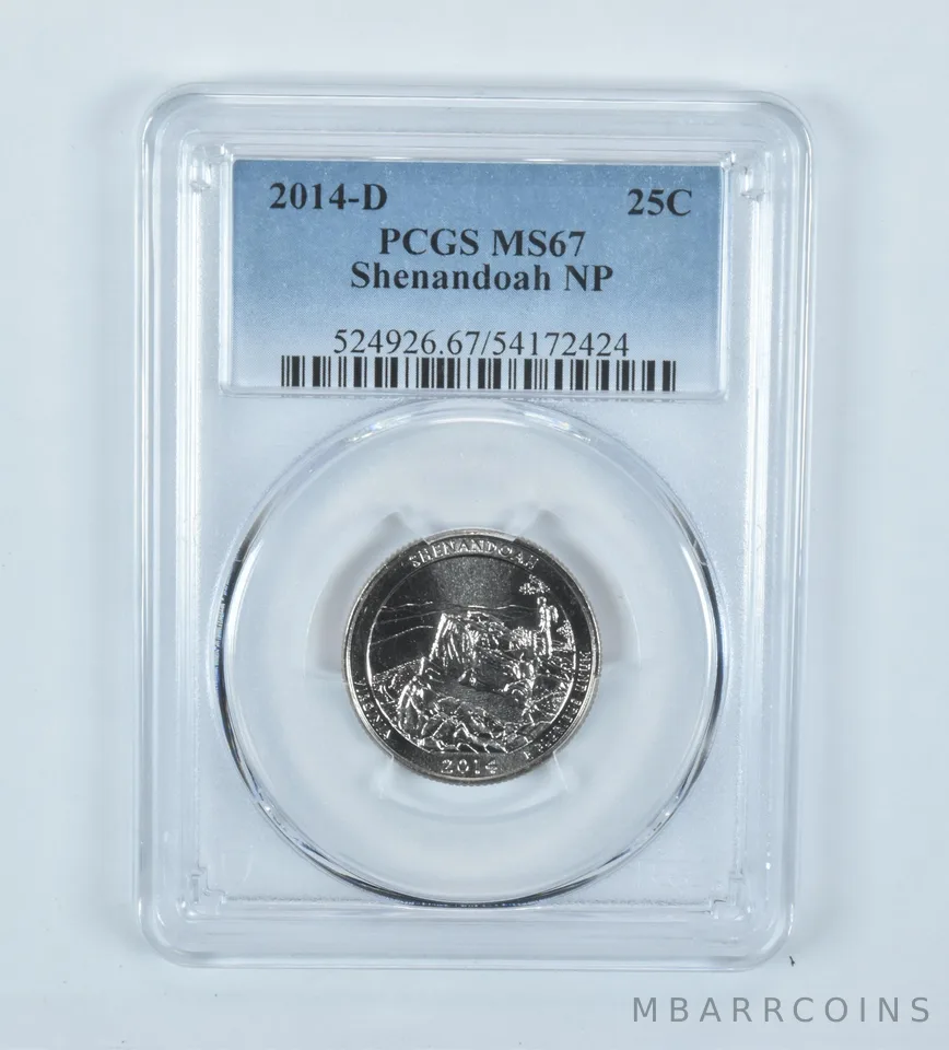 2014-D Washington Quarter ATB Shenandoah MS67 PCGS