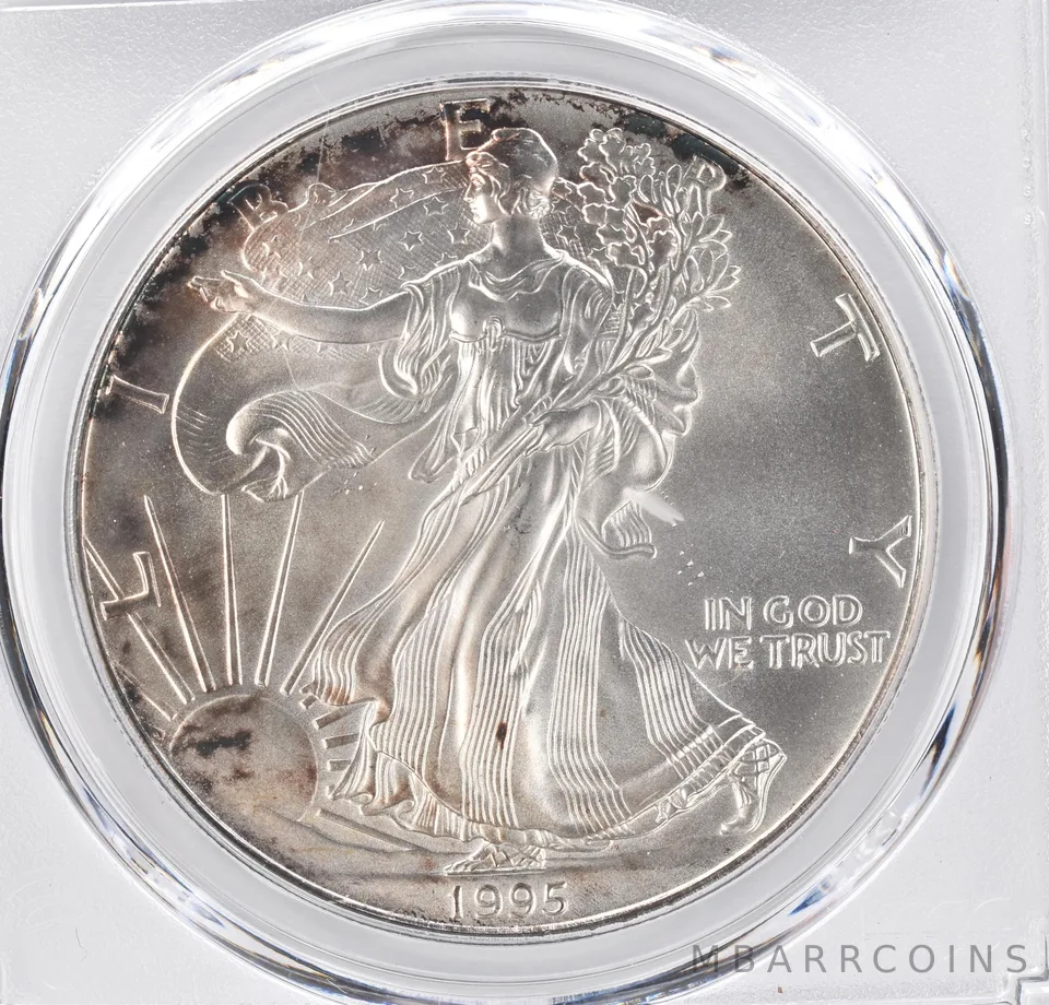 1995 American Silver Eagle MS68 PCGS Peripheral Tone *1173