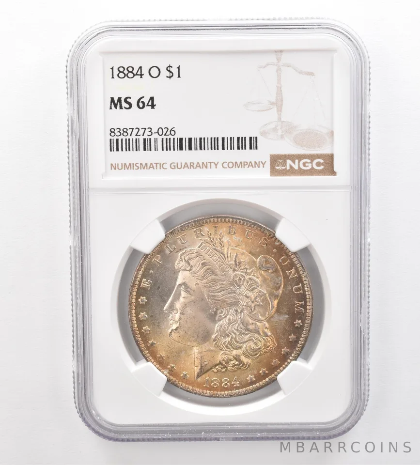 1884-O Morgan Silver Dollar MS64 NGC Beautiful Tone *7507