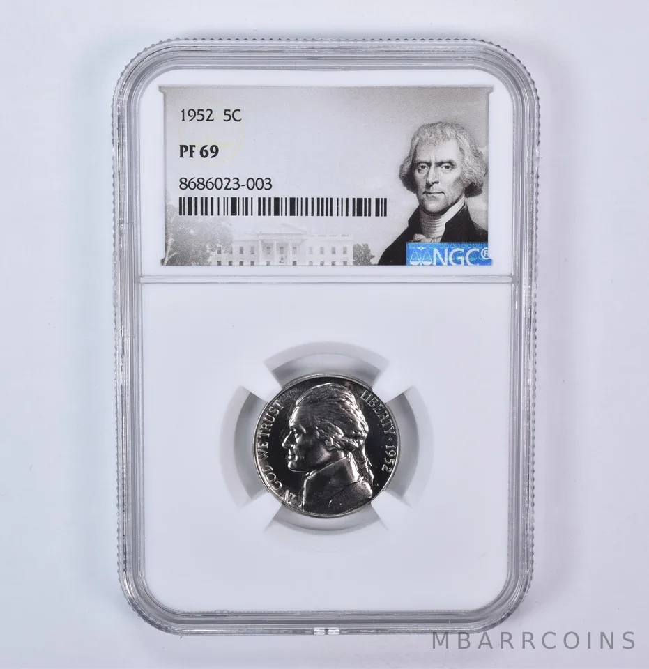 1952 Jefferson Nickel PF69 NGC Special Label