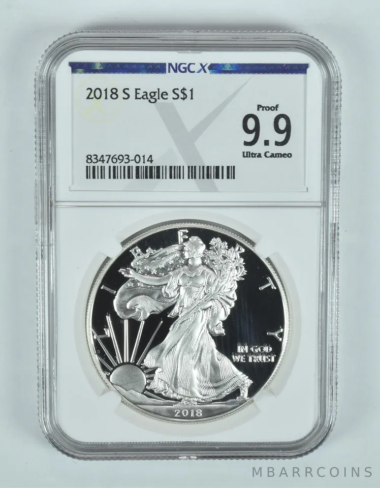2018-S American Silver Eagle Proof 9.9 UCAM NGC X NGCX