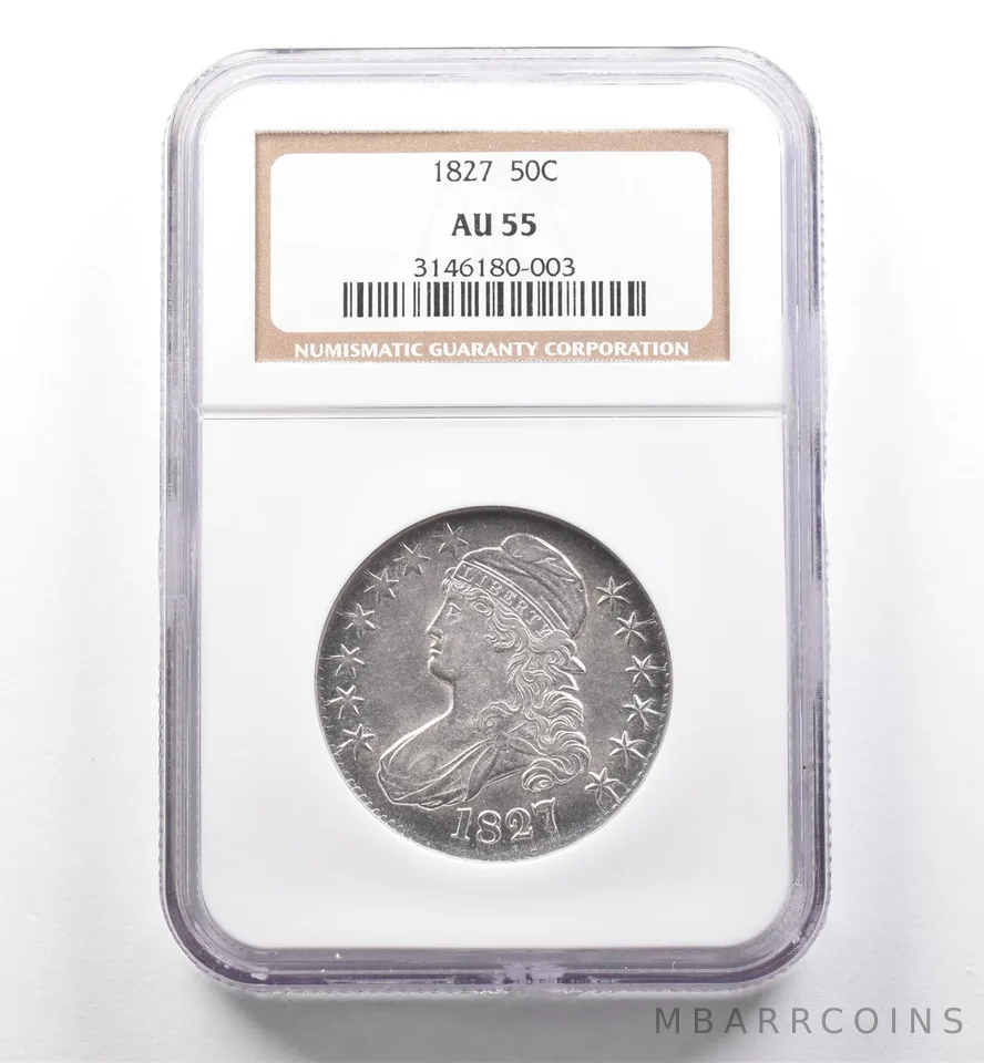 1827 Capped Bust Half Dollar AU55 NGC *7445