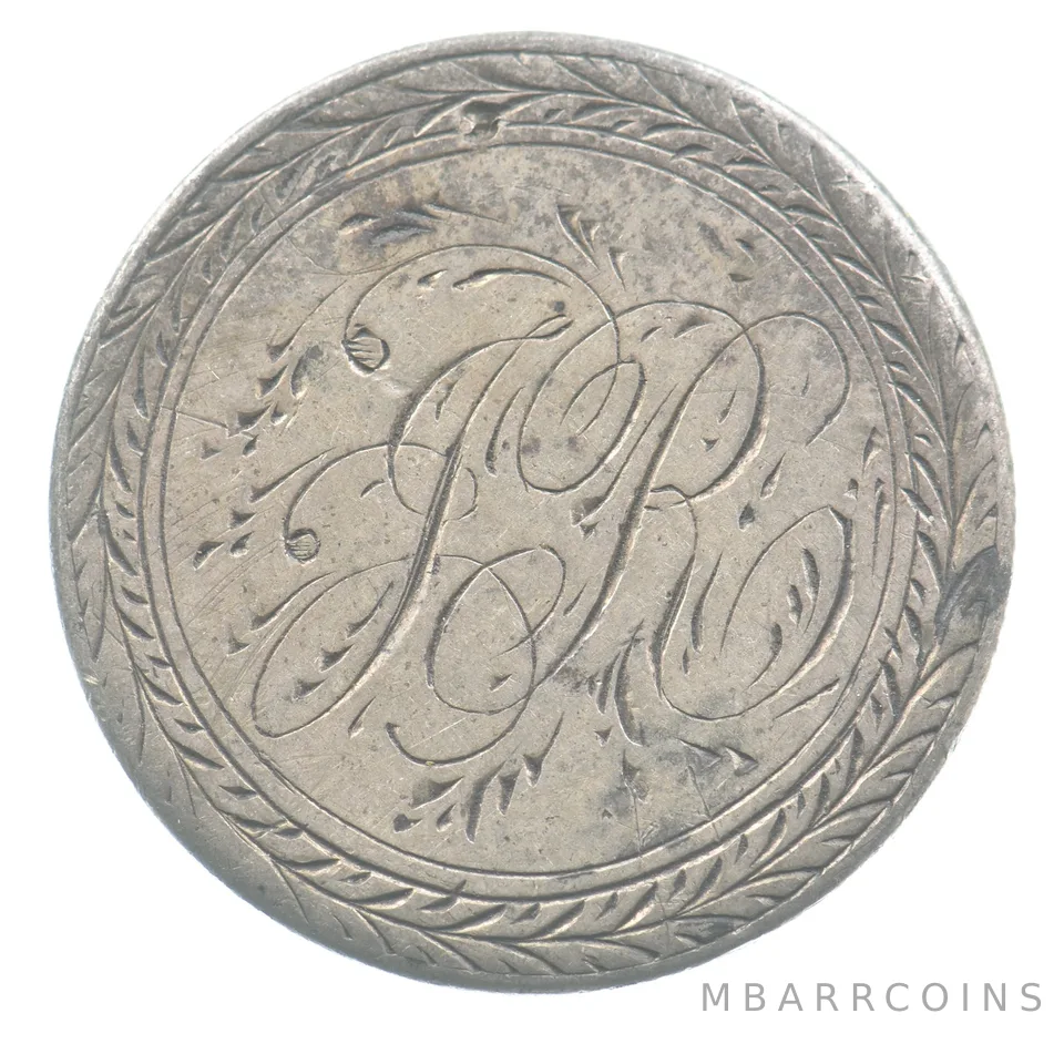 ND Seated Liberty Quarter Love Token JB Victorian *4820