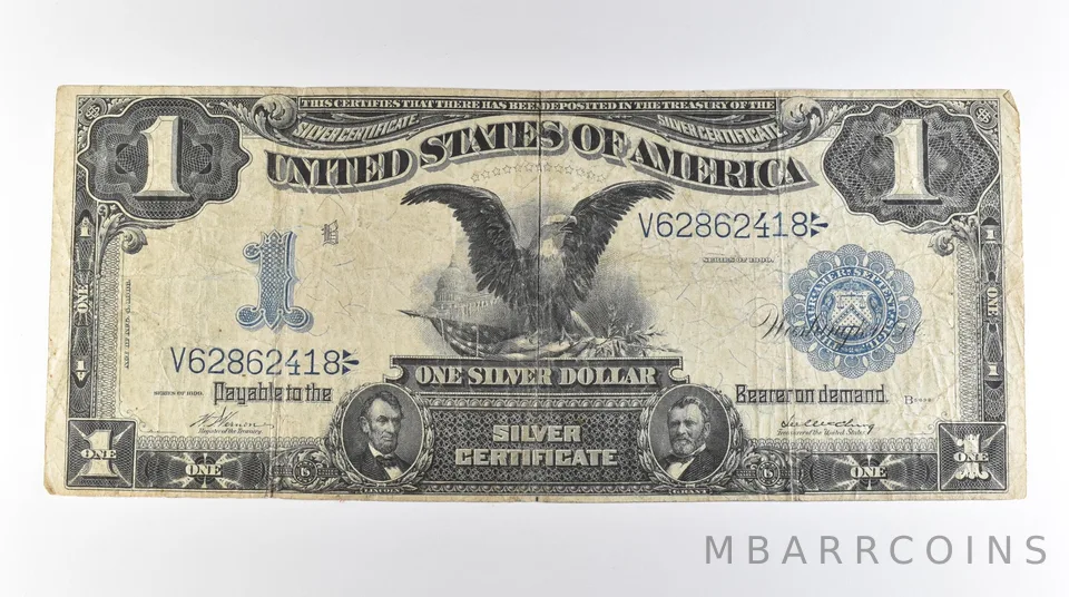 1899 $1 United States Black Eagle Silver Certificate Large Note FR#229a *0714