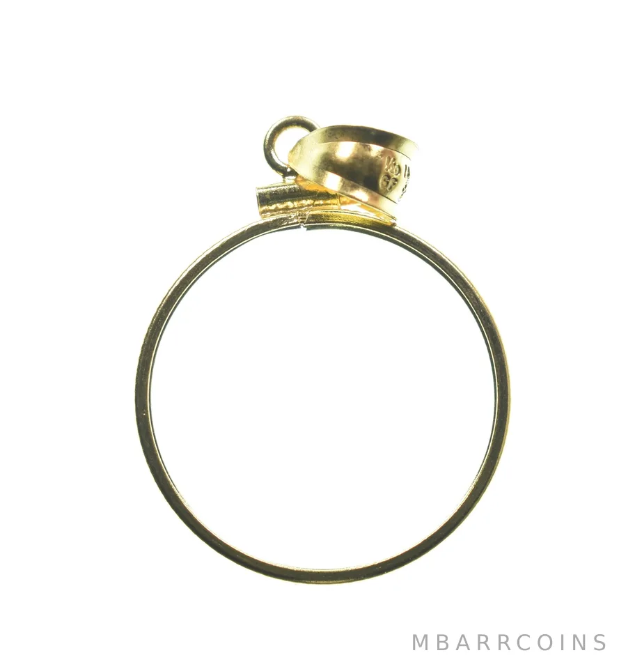14K 21.2mm Gold Filled US Nickel Coin Bezel Pendant Frame Edge *1320
