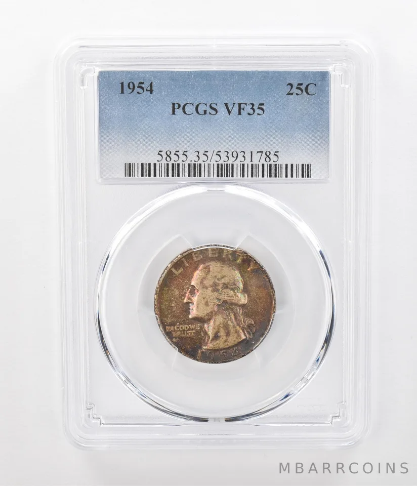 1954 Washington Quarter VF35 PCGS Beautiful Tone *1123